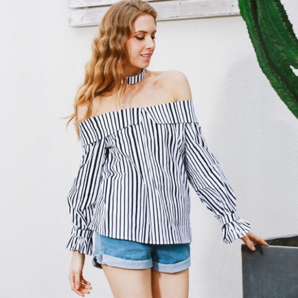 Simplee Apparel striped shirt NWT